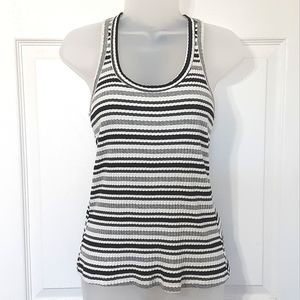 Left of Center Sleeveless Cotton Blend Tank.
